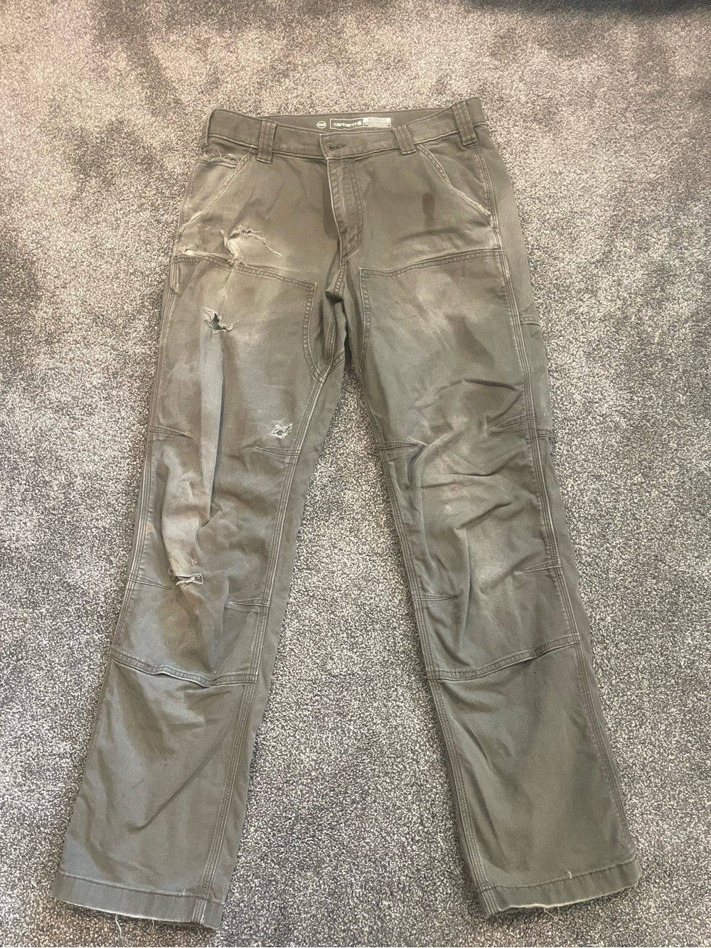 Carhartt Olive Cargo Work Pants